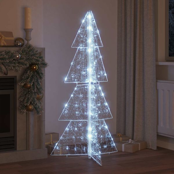 vidaXL Sapin de No&euml;l avec 160 LED Blanc Froid 150 cm Acrylique