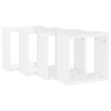 vidaXL &Eacute;tag&egrave;res cube murales 4 pcs Blanc brillant 30x15x30 cm