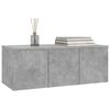 vidaXL Meuble TV Gris béton 80x34x30 cm Bois d'ingénierie