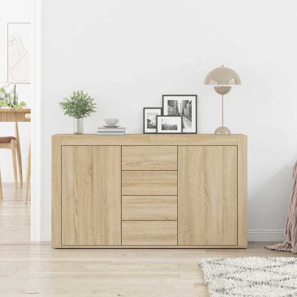 vidaXL Buffet Ch&ecirc;ne Sonoma 120 x 36 x 69 cm Bois d'ing&eacute;nierie