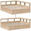 vidaXL Lit biblioth&egrave;que sans matelas 160x200 cm bois massif de pin