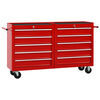 vidaXL Chariot &agrave; outils avec 10 tiroirs Acier Rouge