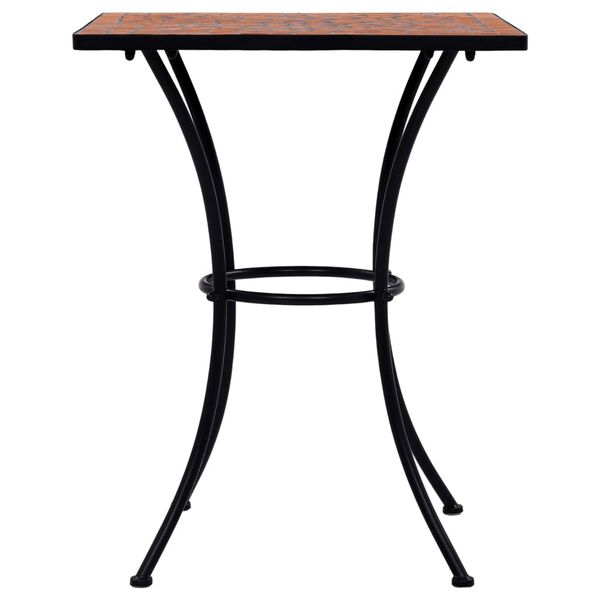 vidaXL Table de bistro mosa&iuml;que Terre cuite 60 cm C&eacute;ramique