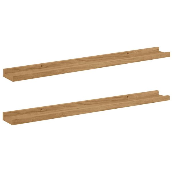 vidaXL &Eacute;tag&egrave;re Murale 2 pcs Marron 80 x 9 x 3 cm Bois d'ing&eacute;nierie