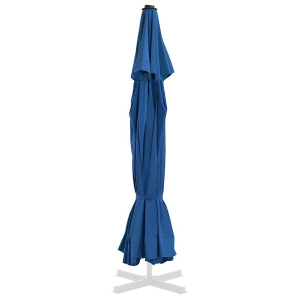 vidaXL Tissu de remplacement pour parasol d'ext&eacute;rieur Bleu azur&eacute; 515cm