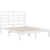 vidaXL Cadre de lit sans matelas blanc bois massif 140x200 cm