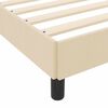 vidaXL Lit &agrave; ressorts avec matelas Cr&egrave;me 200 x 200 cm tissu