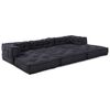 vidaXL Canap&eacute; patchwork modulaire 3 pcs Anthracite tissu