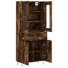 vidaXL Buffet haut Ch&ecirc;ne fum&eacute; 69,5x34x180 cm Bois d'ing&eacute;nierie