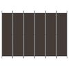 vidaXL Cloison de s&eacute;paration 6 panneaux Marron 300x220 cm Tissu