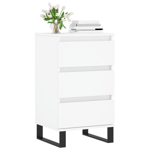 vidaXL Buffet blanc 40x35x70 cm bois d’ingénierie