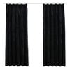vidaXL Rideaux occultants avec crochets 2 pcs Velours Noir 140x175 cm