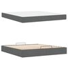 vidaXL Cadre de lit avec matelas avec matelas 2 pcs Gris Fonc&eacute; tissu