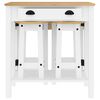 vidaXL Ensemble de bar 5 pcs Blanc Bois de pin massif