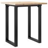 vidaXL Table à manger cadre en O 60x60x75,5cm bois de pin massif acier