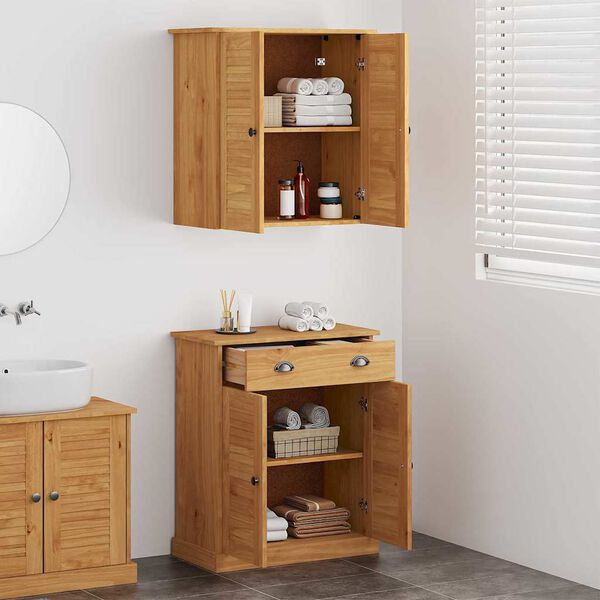 vidaXL Ensemble de mobilier de salle de bain avec &eacute;tag&egrave;re VIGO 2 pcs