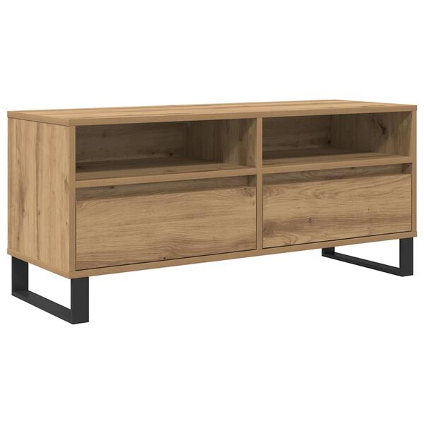 vidaXL Meuble TV avec tiroir Ch&ecirc;ne artisanal 100 x 34,5 x 44,5 cm