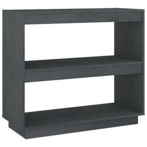 vidaXL Biblioth&egrave;que Gris 80x35x71 cm Bois de pin massif