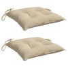 vidaXL Coussins de chaise lot de 2 beige 40x40x7 cm tissu oxford