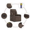 vidaXL Fauteuil inclinable de massage &eacute;lectrique marron