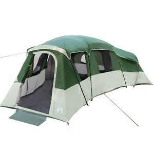 vidaXL Tente familiale 20 personne Imperm&eacute;able Vert taffetas