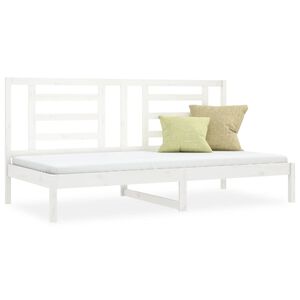 vidaXL Lit de jour sans matelas blanc 80x200 cm bois de pin massif