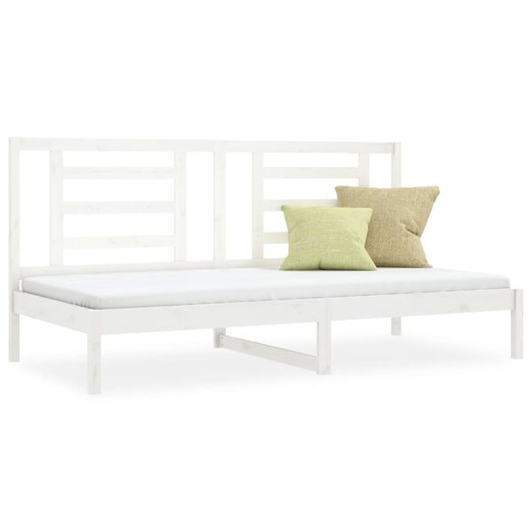 vidaXL Lit de jour sans matelas blanc 80x200 cm bois de pin massif