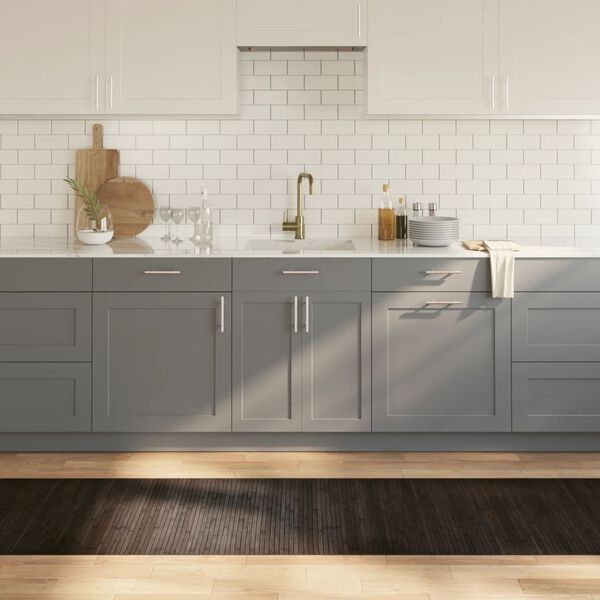 vidaXL Tapis rectangulaire marron fonc&eacute; 70x500 cm bambou