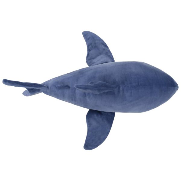 vidaXL Requin en peluche Bleu et blanc