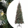 vidaXL Sapin de No&euml;l artificiel Vert 210 cm PVC, plastique et acier
