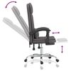 vidaXL Fauteuil de massage inclinable de bureau Gris Similicuir