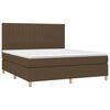vidaXL Sommier &agrave; lattes de lit matelas et LED Marron fonc&eacute; 160x200 cm