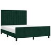 vidaXL Cadre de lit sans matelas vert fonc&eacute; 140x200 cm velours