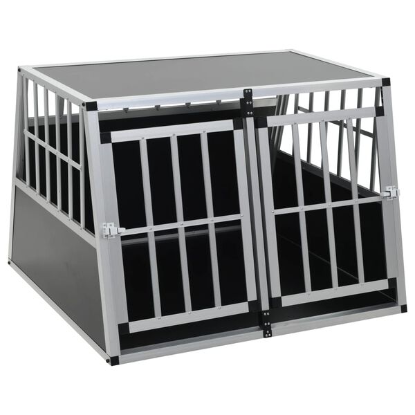 vidaXL Cage pour chien &agrave; double porte 94 x 88 x 69 cm