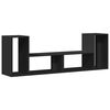 vidaXL Meubles TV 2 pcs noir 75x30x50 cm bois d'ingénierie