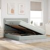 vidaXL Lit avec rangement et LED Gris clair 180 x 200 cm Velours
