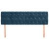 vidaXL T&ecirc;tes de lit 2 pcs Bleu fonc&eacute; 72x7x78/88 cm Velours