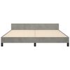 vidaXL Cadre de lit sans matelas gris clair 160x200 cm velours