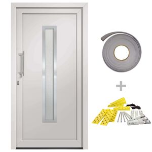 vidaXL Porte d'entr&eacute;e Blanc 98x190 cm