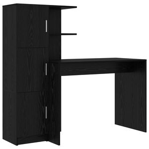 vidaXL Bureau 2 pcs Ch&ecirc;ne noir