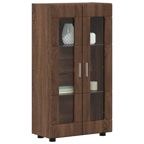 vidaXL Buffet Ch&ecirc;ne brun 55,5 x 29 x 103 cm Bois d'ing&eacute;nierie