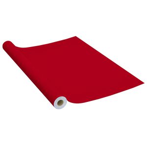 vidaXL Film autoadh&eacute;sif pour meubles Rouge 500x90 cm PVC