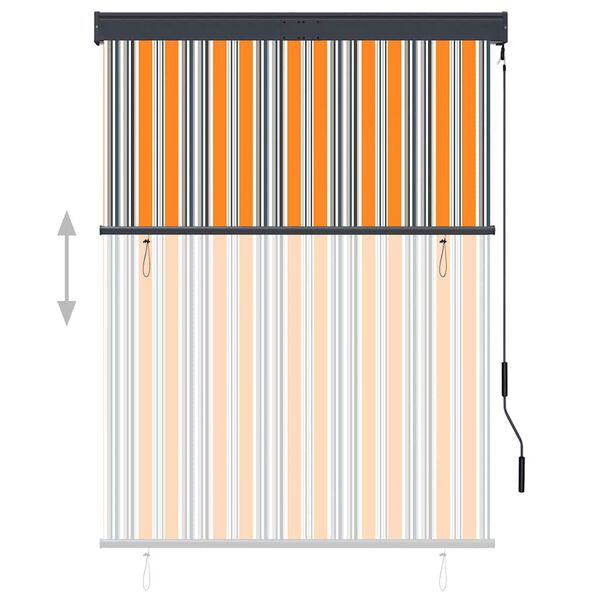 vidaXL Store roulant d'ext&eacute;rieur 120x250 cm Jaune et bleu