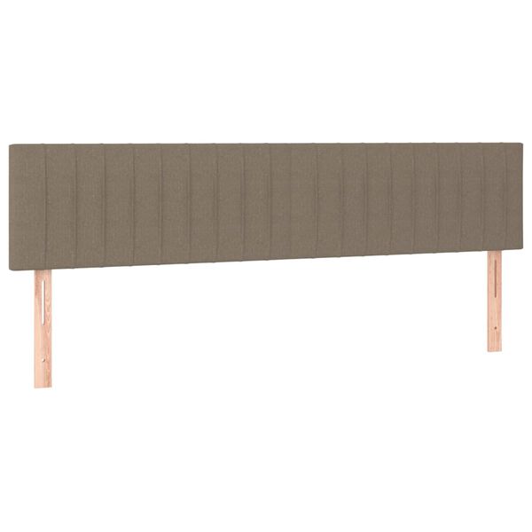 vidaXL Têtes de lit 2 pcs Taupe 100x5x78/88 cm Tissu