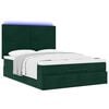 vidaXL Cadre de lit ottoman avec matelas vert fonc&eacute; 140x190 cm velours