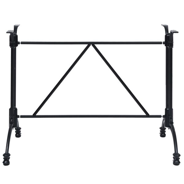 vidaXL Pied de table de bistro Noir 93x60x72 cm Aluminium coul&eacute;