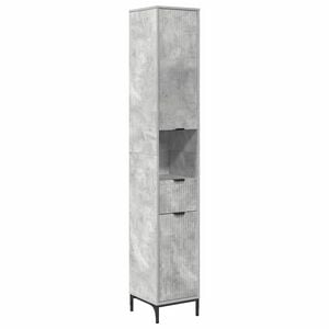 vidaXL Cabinet de salle de bain Gris b&eacute;ton 31,5 x 33 x 190 cm