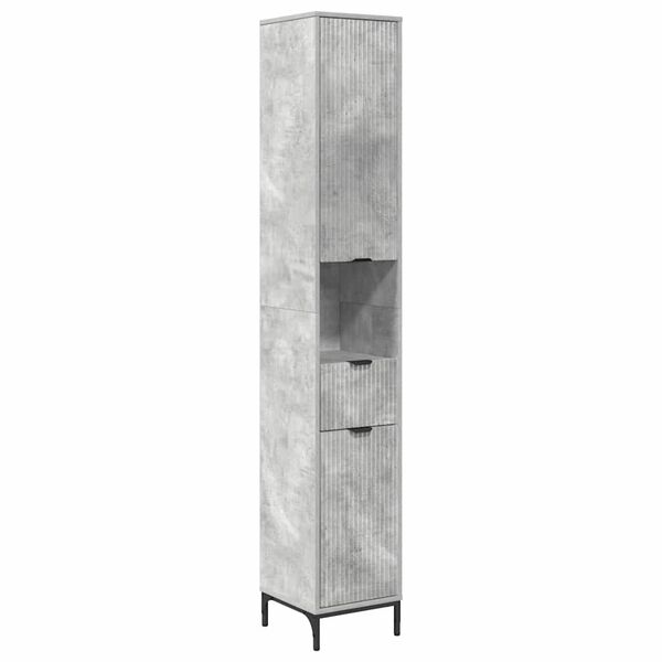 vidaXL Cabinet de salle de bain Gris b&eacute;ton 31,5 x 33 x 190 cm