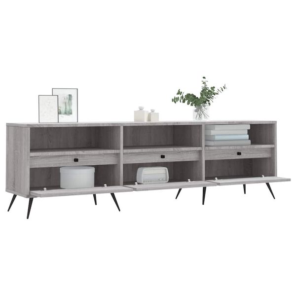 vidaXL Meuble TV sonoma gris 150x30x44,5 cm bois d'ing&eacute;nierie