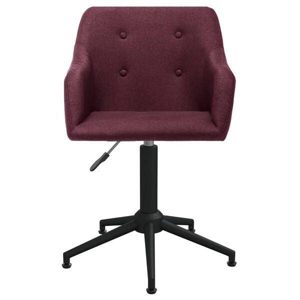 vidaXL Chaises &agrave; manger pivotantes lot de 2 violet tissu